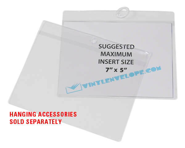 7 3/8" x 6" clear hanging document holder